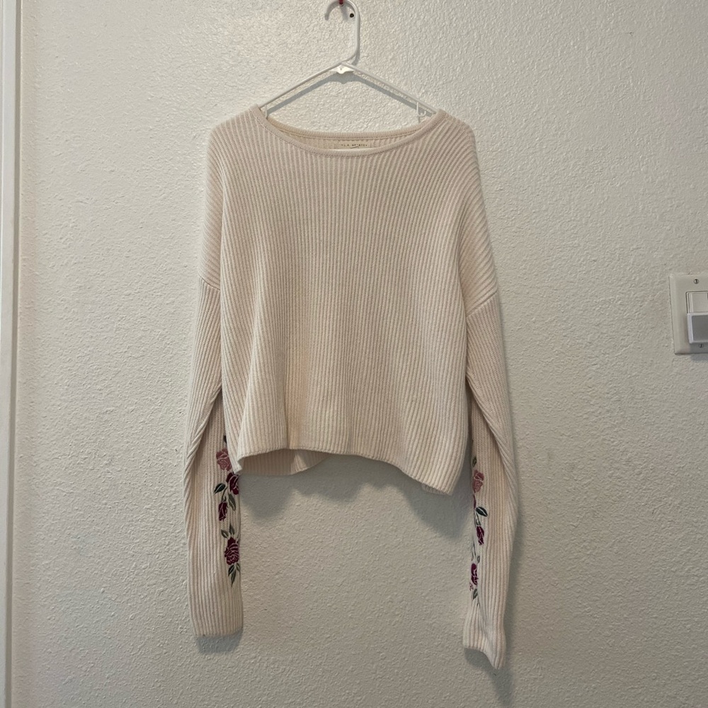 LA Hearts Flower embroidered sweater (PACSUN)
